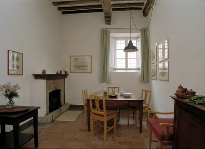 il soggiorno dell'appartamento Frantoio a Saturnia in Toscana, a 1,5 km dalle Terme