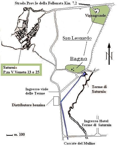 mappa dell'agriturismo San Leonardo a Saturnia